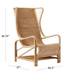 an image of a chair with measurements