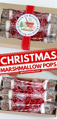 Christmas Marshmallow Pops, holiday treats, gift ideas Marshmallow Pops Christmas, Christmas Party Treats, Christmas Candy Homemade, Chocolate Dipped Marshmallows, Hot Chocolate Gifts, Easy Christmas Treats, Christmas Food Gifts, Christmas Candy Recipes, Marshmallow Pops