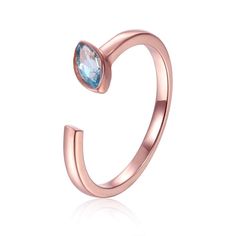 FineColorJewels Marquise Ring Setting, Ring Daily Wear, Silver Halo Ring, December Birthstone Ring, Marquise Ring, Zierlicher Ring, Topaz Engagement Ring, Pink Sapphire Ring, Simple Ring