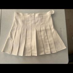 Women’s Pleated Skirt Mini Skirt White Colour Size S Flared Mini Skirt For School, High Waist Skirt For Summer School Uniform, Summer School Lined Skirt, School Pleated Skirt Skort, Fitted Mini Skirt For School Uniform, Chic High Waist Skirt For School, Summer School Uniform Style Mini Skirt, Chic High Waist School Skirt, Spring School Uniform Style Fitted Mini Skirt