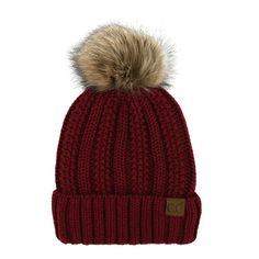 CC Bold Faux Fur Accented Beanie | Adult and Kid Sizing - Truly Contagious Cozy Hats With Fleece Lining For Fall, Soft Cotton Winter Hat, Cozy Adjustable Hat With Fleece Lining, Cozy Cotton Fall Hats, Shake It, Fur Pom Pom, Head Wrap, Pet Hair, Winter Wardrobe