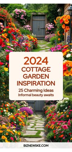 Garden And Landscaping Ideas For Dream Cottage Flowers In The Garden Ideas, Home Gardening Ideas Flowers, Flower Garden Landscape Design, Garden Tour Ideas, Large Flower Beds In Front Of House, Cottage Garden Flowers Perennials, Cottage Style Garden Ideas, Cottage Garden Design Layout, Cottage Garden Aesthetic