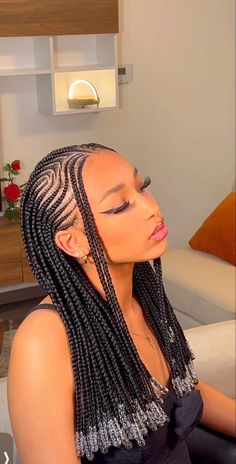 Latest Hair Braids, Feed In Braids Hairstyles, Goddess Braids Hairstyles, African Hair Braiding Styles, Cute Braided Hairstyles, Braided Cornrow Hairstyles, Cute Box Braids Hairstyles