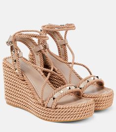 Den Room, Rope Sandals, Gladiator Shoes, Fab Shoes, Women's Espadrilles, Valentino Rockstud, Casual Heels, Platform High Heels, Buckle Sandals