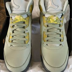 Air Jordan 5 Retro “Jade Horizon” 100% Authentic, 9.5 From Snkrs App. Nike Air Max Sneakers With Medium Fit, Urban Jordan Shoes With Cushioned Footbed, Slip-on Jordan Shoes With Boost Midsole For Streetwear, Jordan Shoes With Air Cushioning For Streetwear, Casual Jordan Shoes With Air Cushioning And White Sole, Air Cushioned Jordan Shoes For Streetwear, Urban Custom Sneakers With Air Cushioning, Casual Jordan Shoes With Air Cushioning, Casual Jordan Shoes With Air Cushioning And Round Toe