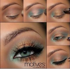 Love the pop of color Makeup Pictorial, Eye Makeup Techniques, Eye Makeup Pictures, Eye Makeup Steps, Eye Makeup Designs, Colorful Eye Makeup, Green Eyeshadow