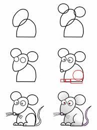 how to draw a mouse step by step for kids and beginners in easy steps