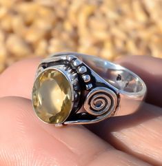 Citrine Topaz Gemstone Ring 925 Sterling Silver Handmade Anniversary Gift Ring Oval Topaz Ring Stamped 925, Round Topaz Sterling Silver Ring, Round Topaz Ring Stamped 925, Topaz Ring Stamped 925, Stamped 925 Topaz Ring, Handmade Anniversary Gifts, Jewelry Photos, Gift Ring, Topaz Gemstone