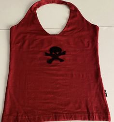 Y2k Skull, Skull Top, Red Skull, Scene Emo, Goth Dress, Red Tank Tops, Y2k Outfits, Kinds Of Clothes, Red Outfit