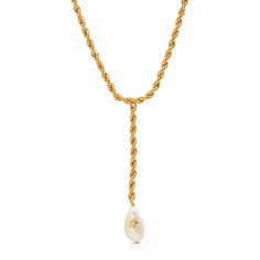 Descanso Pearl Lariat Necklace - 26" – Leeada Layered Bangles, Pearl Lariat Necklace, Pearl Lariat, Gold Lariat Necklace, Big Jewelry, Gold Rope Chains, Heart Choker, Fall Jewelry, Rope Necklace