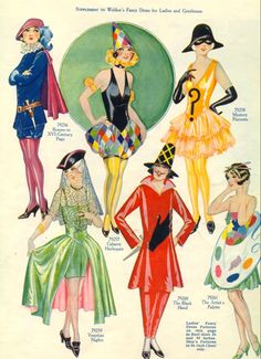 vintage fashions from the 1950's including dresses and hats