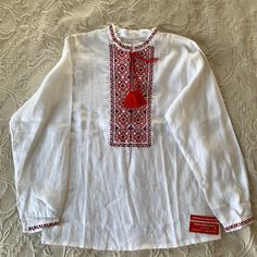 New Ukrainian Traditional Shirt Traditional White Tops, Red Embroidered Shirt For Spring, Casual Traditional Fit Summer Tops, Traditional White Top, Traditional Fit White Top, Casual White Embroidered Shirt, Traditional White Shirt For Spring, Traditional Red Top For Spring, White Traditional Summer Tops