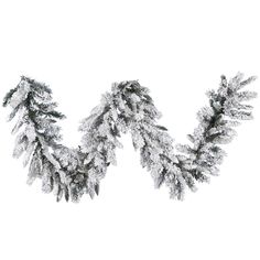 the letters n are made out of snow covered pine branches on a white background with clippings