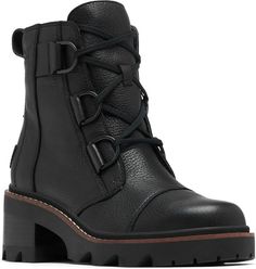 SOREL Joan Now Lace-Up Boot (Women) | Nordstrom Lace Up Boots Women, Sorel Joan, Lace Up Combat Boots, Sorel Womens, Womens Ankle Boots, Lace Boots, Boot Shoes Women, Lace Up Boots, Winter Boots