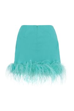 Ostrich feathers hemline100% cottonComposition: 100% % Cotton Luxury Spring Mini Skirt For Party, Luxury Stretch Mini Skirt For Party, Feather Skirt, Green Mini Skirt, Blue Mini Skirt, Blue Feather, Fashion 2024, Ostrich Feathers, Blue Skirt