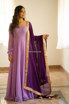 Colure Combination Dress, Purple Indian Dress, Purple Contrast Color, Purple Color Combinations, Man House, Dark Purple Dresses, Light Purple Dress, Combination Dresses, Latest Salwar Suits