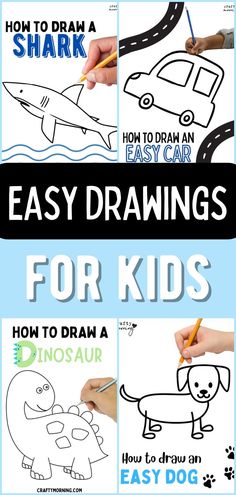 kids drawing tutorials Step By Step Drawing Preschool, Quick Drawing Tutorial, How To Draw For Kindergarten, Step By Step Drawing For Kindergarten, How To Teach Drawing To Kids, Super Easy Drawings For Kids, Kids How To Draw Step By Step, Drawing For 5 Yrs Old, Basic Drawing For Kids Step By Step