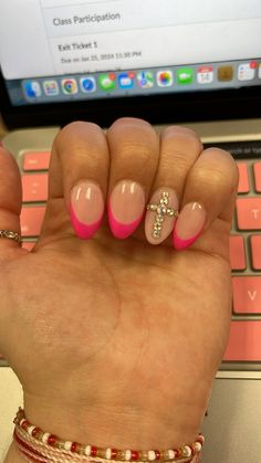 Christan Nails Design, Easter Acrylic Nails, Cross Nail Designs, Paradise Nails