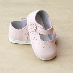 Angel Baby Girls Pink Scalloped Mary Janes - Petitfoot.com Pink Leather Mary Janes With Rubber Sole, Spring Mary Janes With Soft Sole And Round Toe, Cute Mary Janes With Rubber Sole And Round Toe, Spring Leather Non-slip Mary Janes, Pink Leather Mary Janes With Round Toe, Cute Spring Mary Janes With Closed Toe, Cute Pink Closed Toe Mary Janes, Soft Sole Mary Janes, Soft Sole Closed Toe Mary Janes