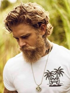 Mens Wavy Flow Hairstyles, Hairstyles For Men Medium Curly, Men’s Medium Length Haircut Curly, Men’s Medium Length Hair Curly, Wavy Hair And Beard, Men Curly Haircut Medium Lengths, Mens Curly Medium Length Hair, Mens Haircut Medium Length Curly, Men's Messy Hairstyles