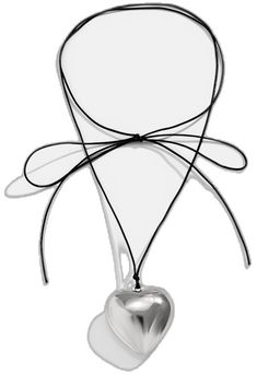 Chic Adjustable Pendant Necklace, Chic Party Necklace With Heart Charm, Chic Heart Charm Necklace For Party, Trendy Necklace With Adjustable Cord, Trendy Gift Necklaces With Adjustable Cord, Trendy Adjustable Cord Necklaces As Gift, Trendy Adjustable Cord Necklace Gift, Chic Silver Heart Necklace, Elegant Metal Necklace With Adjustable Cord