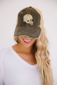 Cheer on your favorite football star in this cute hat! This hat is perfect for the beach, gym, a hike, or just to cover up a bad hair day. We won't judge. Style Ponytail, Red Helmet, Beach Gym, Helmet Light, Coral Navy, Cute Hat, Patch Hat, 25 November, Custom Football