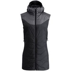 Designed to provide extra core warmth and coverage on chilly days  the women's Swix Infinity Insulated Long vest has recycled synthetic fill combined with stretchy side panels for comfort on the move. Long Vest Black, Hunting Bags, Long Vest, Long Vests, Ripstop Fabric, Rei Co-op, Side Panels, Bagpack, Hand Warmers