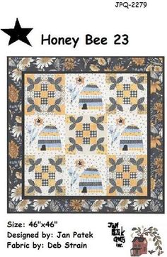 the honey bee quilt pattern is shown