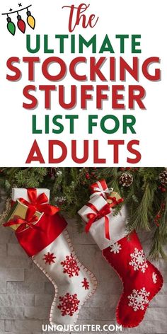 the ultimate stocking stuff list for adults is here and it's easy to make