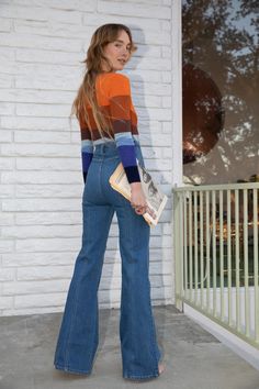 Filmore Bardot High Waisted Bells — Prism Boutique 70s Inspired Wide Leg Flare Jeans For Fall, Retro Flares For Fall, Retro Fall Flares, 70s Inspired High Rise Fitted Jeans, Retro High Waist Flare Jeans For Fall, Retro Full Length Fall Flares, Retro Full-length Fall Flares, 70s Inspired Fitted Straight Leg Jeans, 70s Inspired Fitted Wide Leg Jeans