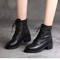 2024 High Quality Ladies Shoes Side Zipper Women's Boots Fashion Cross-tied Modern Boots Women Hot Sale Plus Size Ankle Boots SPECIFICATIONS Style: Office Lady Fashion Element: Cross-tied Shaft Material: PU Fit: Fits true to size, take your normal size Platform Height: 0-3cm Heel Type: Square heel Hign-concerned Chemical: None Toe Shape: Pointed toe Upper Material: PU Insole Material: Short Plush Item Type: BOOTS Outsole Material: RUBBER Lining Material: Cotton Fabric Closure Type: Lace-up Boot Height: ANKLE Heel Height: Med (3cm-5cm) is_handmade: Yes Boot Type: Martin Boots With Platforms: Yes [New In 20240911]