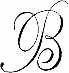 the letter b is drawn in black ink