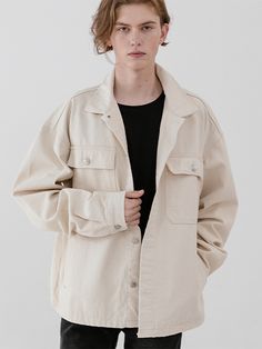 Editor's NotesV2’s trucker jacket features washed cotton fabric and chest flap pockets.- Button closure- Long sleeves- Comfortable fit- Washed cotton fabric- Chest flap pockets with buttonsMeasurements(in.)One Size- Shoulder: 24.4in.- Chest: 26.8in.- Armhole: 11.4in.- Sleeve: 25.6in.- Length: 28.0in.*Model Info: 6’ Bust 34’’ Waist 27’’ Hips 35’’ Shoes KR275mmComposition & Care- 100% Cotton- Dry clean recommendedDesigner- by V2 Winter Cotton Shacket With Pockets, Cotton Snap Button-up Shacket, Urban Fall Shacket With Pockets, Winter Cotton Shacket With Multiple Pockets, Urban Cotton Outerwear With Flap Pockets, Oversized Cotton Utility Jacket, Winter Button-up Denim Jacket With Multiple Pockets, Winter Cotton Denim Jacket With Buttoned Pockets, Urban Cotton Shacket For Fall