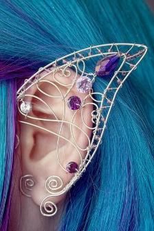 Jewelry Craft Ideas - Pandahall.com Fairy Ears, Ear Cuff Earrings, Elf Ears, Legolas, Fairy Costume, Fantasy Jewelry, Pastel Goth, Wire Jewelry