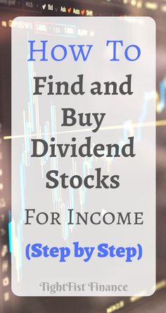 the words how to find and buy divide stocks for income