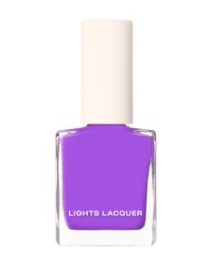 An electric purple polish with a creme finish Nail Polish Purple, Cool Nail Polish, Lights Lacquer, Electric Purple, Kathleen Lights, Summer Carnival, Nail Beds, Purple Shades, Nail Polish Brands