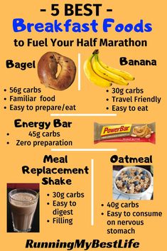 the five best breakfast foods to fuel your half marathon banana, eggs, cereal, milk, and chocolate