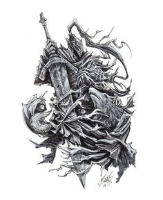 Dark Souls Art Book, Dark Souls Artorias, Dark Souls Tattoo, Sif Dark Souls, Dark Souls Wallpaper, Dark Souls Artwork, Souls Art, Dark Souls 2, Soul Tattoo