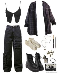 Mode Ulzzang, Look Grunge, Pieces Of Clothing, Eddie Munson, Tomboy Style Outfits, Swaggy Outfits, Tomboy Fashion, Tarzan, Edgy Outfits