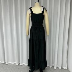 Kylethomasw Dresses Women's Summer Fashion Casual Square Neck Bow Strap Sleeveless Solid Black Pleated Party Long Dress Streetwear Notice: These are the actual photos of this dress, please check them carefully before place order to avoid cost time to return the parcel. It's normal for wrinkle to appear after receving the clothes, just need to iron it and don't place order if you mind it. Streetwear Dresses, Dress Streetwear, Party Long Dress, Streetwear Dress, Summer Fashion Casual, Bow Style, Womens Fashion Casual Summer, Neck Bow, Summer Fits