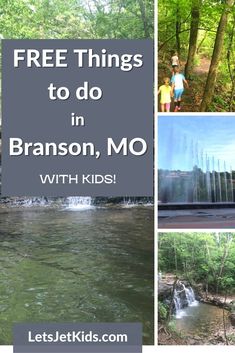 the branon, mo area with kids in it and text overlay that reads free things to do in branon, mo with kids