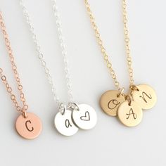 Personalized Initial Necklace/Gold Initial Mom Necklace/Children Initial Necklace/Rose Gold Mothers Necklace/Gold Silver Rose Gold Initial/2 by LEILAjewelryshop Rose Gold Initial Necklace For Mother's Day, Rose Gold Initial Necklace With Charms For Gift, Rose Gold Initial Necklace As Personalized Gift, Adjustable Rose Gold Necklace With Initials, Gold Initial Necklace For Bridesmaid, Mother's Day Gift, Rose Gold Initial Necklace, Rose Gold Initial, Dainty Initial Necklace, Diamond Solitaire Necklace