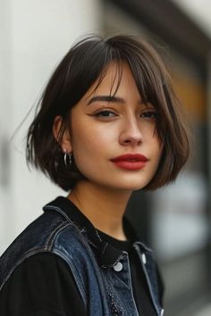 Top 50 Amazing Hairstyles for Short Hair 🌺 Best Hairstyles for Girls|Beautiful Hair style Haircut Bangs Short Hair, Short Bob With Glasses, Short Hair Bangs Glasses, Red French Bob, Red Hair Short Bob, French Bob Short, French Bob Haircut With Bangs, Short Bob Bangs, A Line Bob With Bangs