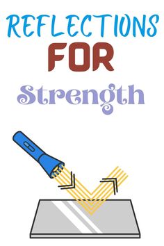 a poster with the words reflections for strength and an image of a person hitting something