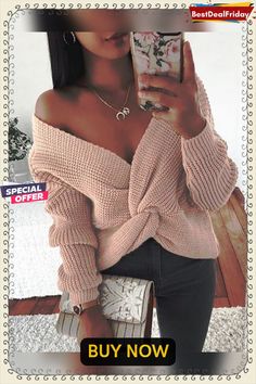 Cold Shoulder Twisted Knitted Sweater P8832803349 Winter Birthday Outfit, Birthday Outfit For Women, Ideas Birthday, Outfit Winter, Casual Fall Outfits, Shoulder Sweater, Birthday Outfit, Pink Sweater, Casual Fall