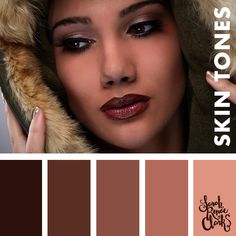 a woman with dark lipstick and brown eyes is wearing a fur lined hood over her head