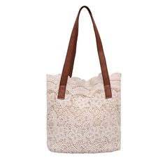 Every gal needs a lightweight, small Summer-vibe handbag! Just a dainty little thing that you can take with you on your minimalist getaway! This handbag will fit all your essentials and pair perfectly with all your stylish vacation or Summer outfits! Crochet Lace Shoulder Tote Bag available in Beige or White Bag Dimensions: 12" H x 5" W x 11" L 2 Straps: 23" each end to end Strap Drop: 9" Magnetic Snap Closure Lightweight Beige Shoulder Bag, White Crochet Bag With Top Carry Handle For Summer, Summer White Crochet Bag With Top Carry Handle, Trendy Lightweight Rectangular Bags, Versatile Summer Shoulder Bag For Daily Use, Trendy Everyday Summer Shoulder Bag, Trendy Lightweight Beige Bag, Feminine Beige Shoulder Bag For Daily Use, Trendy Summer Canvas Bag For Everyday