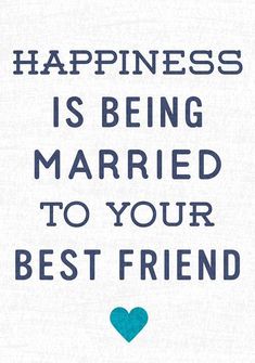 a card saying happiness is being married to your best friend