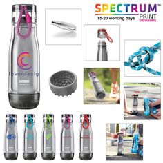 an advertisement for a new electric toothbrush with many different colors and designs on it