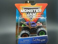 a toy monster truck is in the packaging